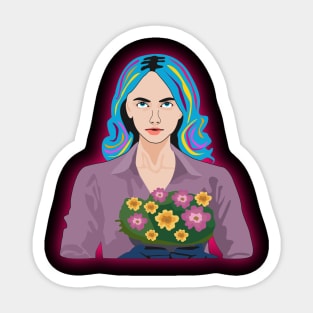 Women Gardening Sticker